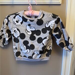 Disney Gray Mickey Mouse Kids Sweatshirt